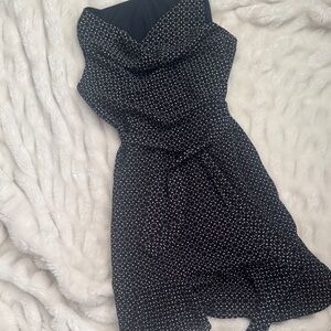 The Limited Navy and White Patter Dress